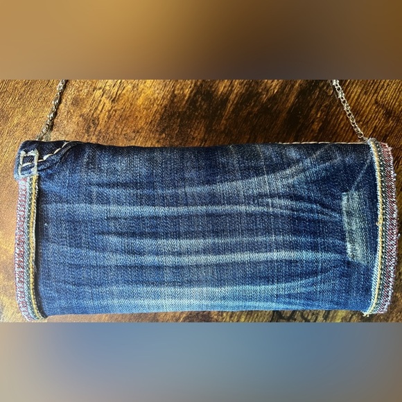 Retro Remix | women’s embellished blue denim purse - Picture 5 of 14